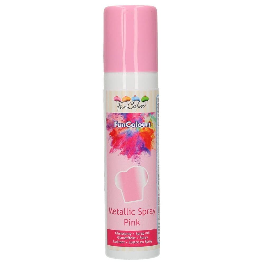 FunCakes FunColours Metallic Spray -Pink- 100ml