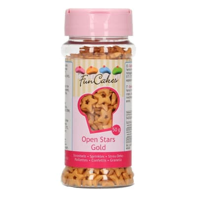 FunCakes Open Stars Gold 50g