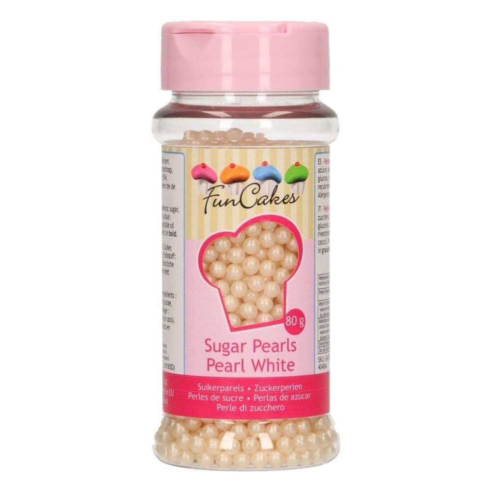 FunCakes Sugarpearls -Pearl White- 80g