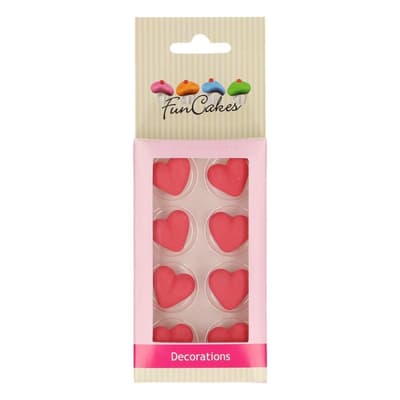 FunCakes Sugar Decorations Heart Red Set/8