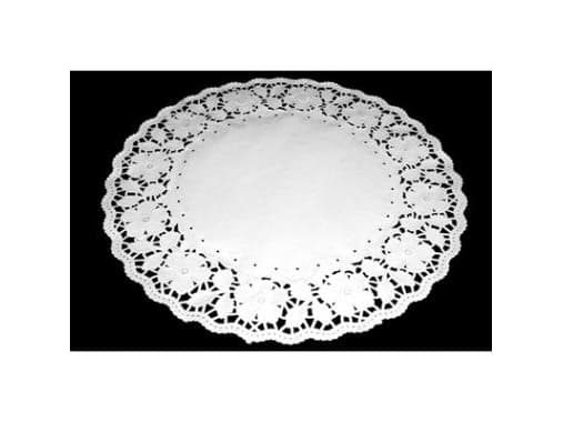 Kagepapir Ø34 cm Rund Udstanset Hvid,2 pk x 500 stk/krt