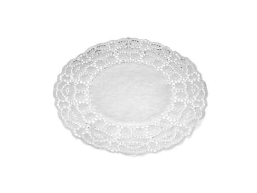 Kagepapir Ø18 cm Rund Udstanset Hvid,4 pk x 500 stk/krt