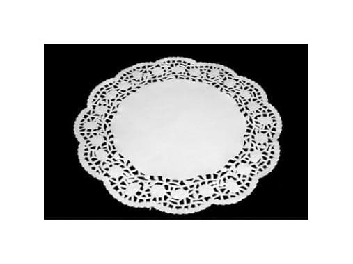 Kagepapir Ø27 cm Rund Udstanset Hvid,4 pk x 500 stk/krt