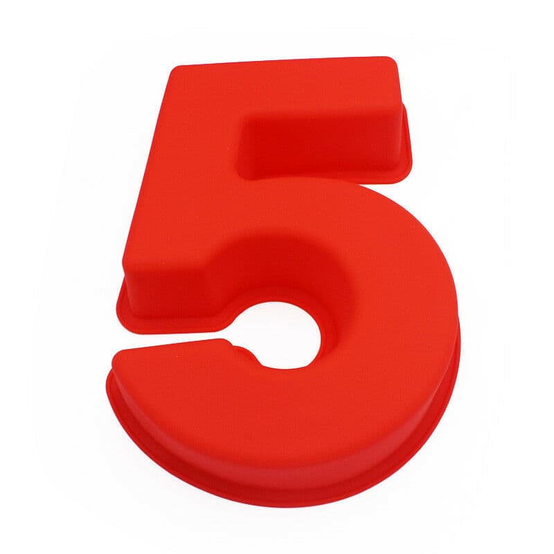 Nummer 5, silikon bakform