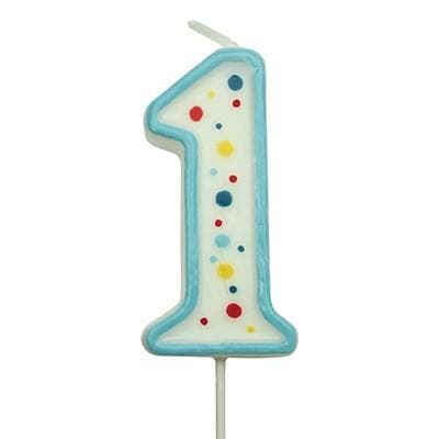 Candles - Blue Numeral 1 (64MM / 2.5")