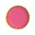 Cupcake Cases Foil Lined - Peach with Gold Foil Trim Pk/30