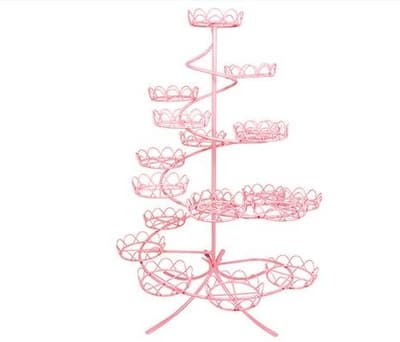 Wire Cupcake Stand - Pink (460 x 320mm /18.1 x 12.6")