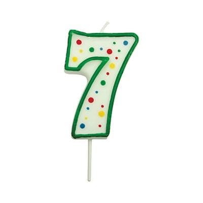 Candles - Green Numeral 7 (38MM / 1.5")