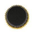Cupcake Cases Foil Lined - Black with Gold Foil Trim Pk/30