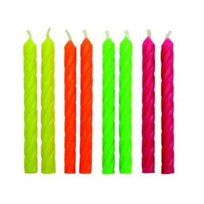 Candles - Neon Spiral Pk/24 (59mm / 2.3”)