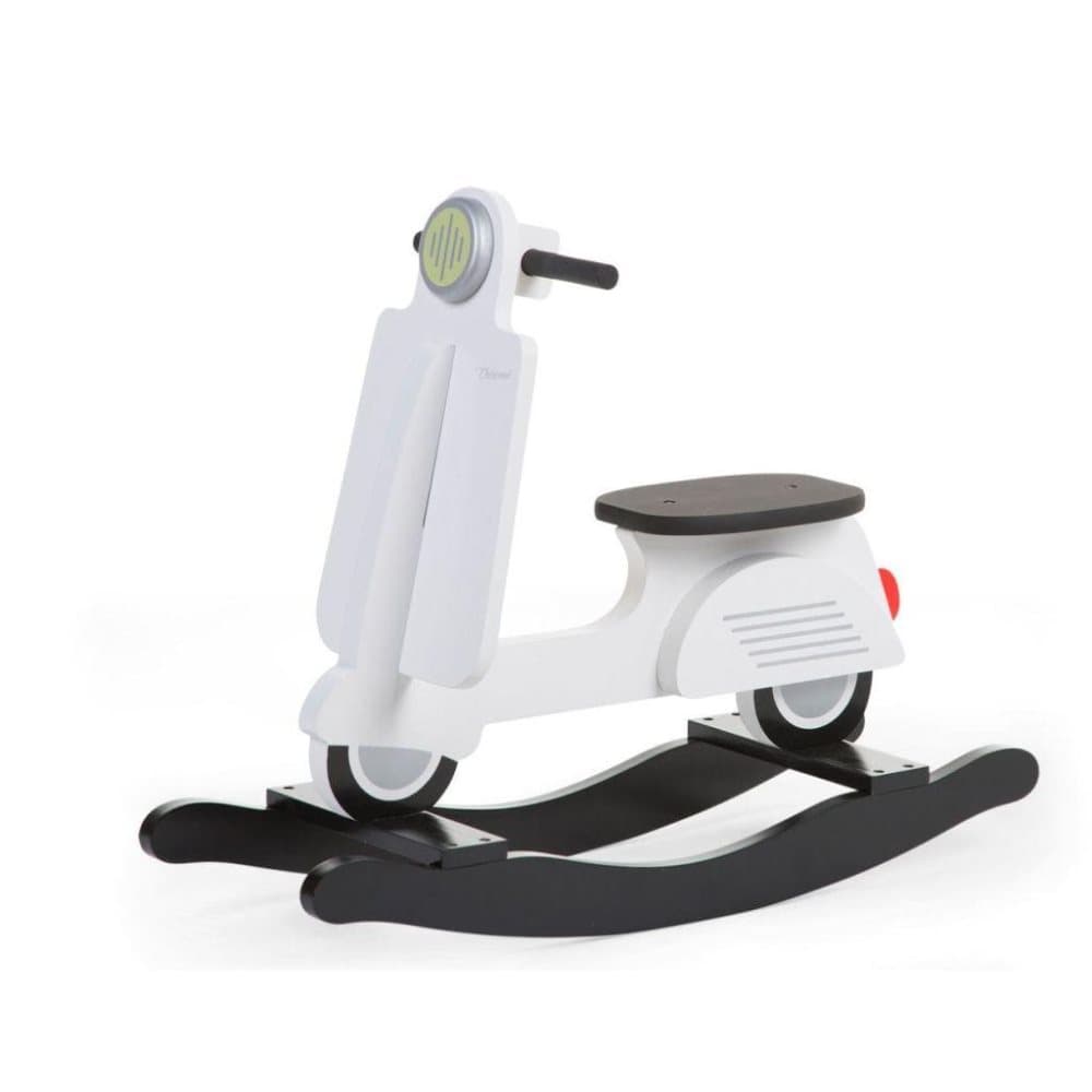 CHILDHOME gyngescooter hvid og sort