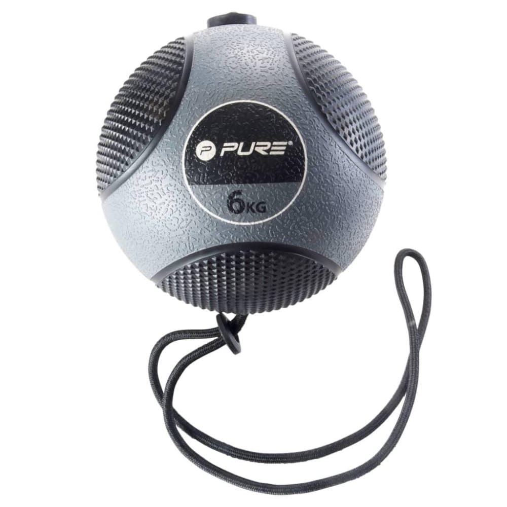 Pure2Improve Medisinball med tau 6 kg grå
