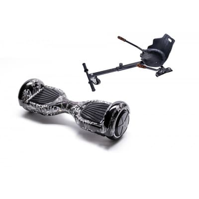 Package Smart Balance™ Hoverboard 6.5 inch, Regular SkullHead + Hoverseat, Motor 700 Wat, LED