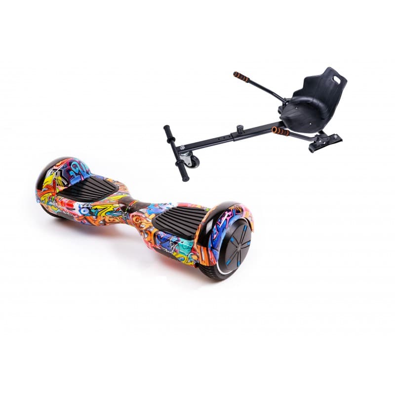 Package Hoverboard 6.5 inch Smart Balance™, Regular HipHop Orange + Hoverseat, Motor 700 Wat, LED