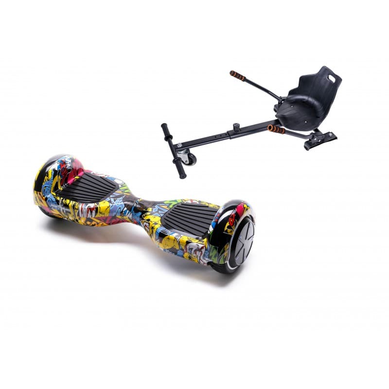 Package Hoverboard 6.5 inch Smart Balance™, Regular HipHop + Hoverseat, Motor 700 Wat, LED