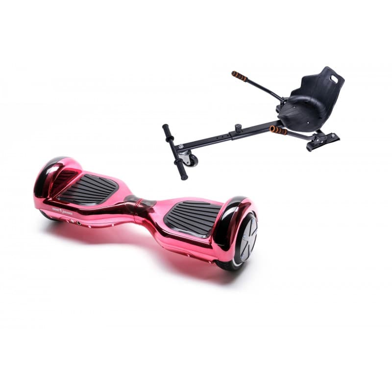 Package Smart Balance™ Hoverboard 6.5 inch, Regular ElectroPink + Hoverseat, Motor 700 Wat, LED