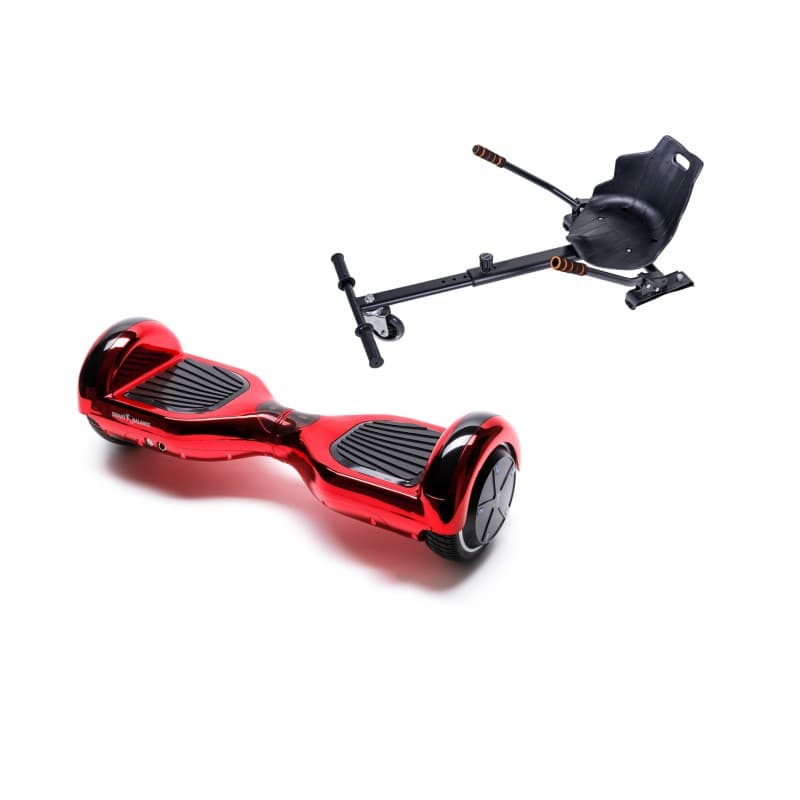 Package Smart Balance™ Hoverboard 6.5 inch, Regular ElectroRed + Hoverseat, Motor 700 Wat, LED