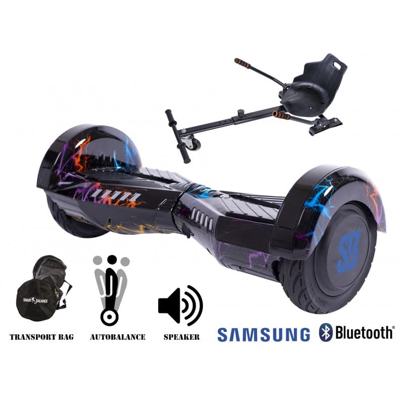 Package Smart Balance™ Hoverboard 6.5 inch, Transformers Thunderstorm + Hoverseat, Motor 700 Wat, LED