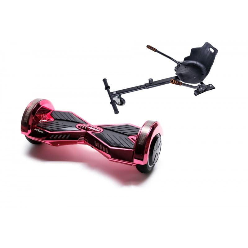 Package Smart Balance™ Hoverboard 6.5 inch, Transformers ElectroPink + Hoverseat, Motor 700 Wat, LED