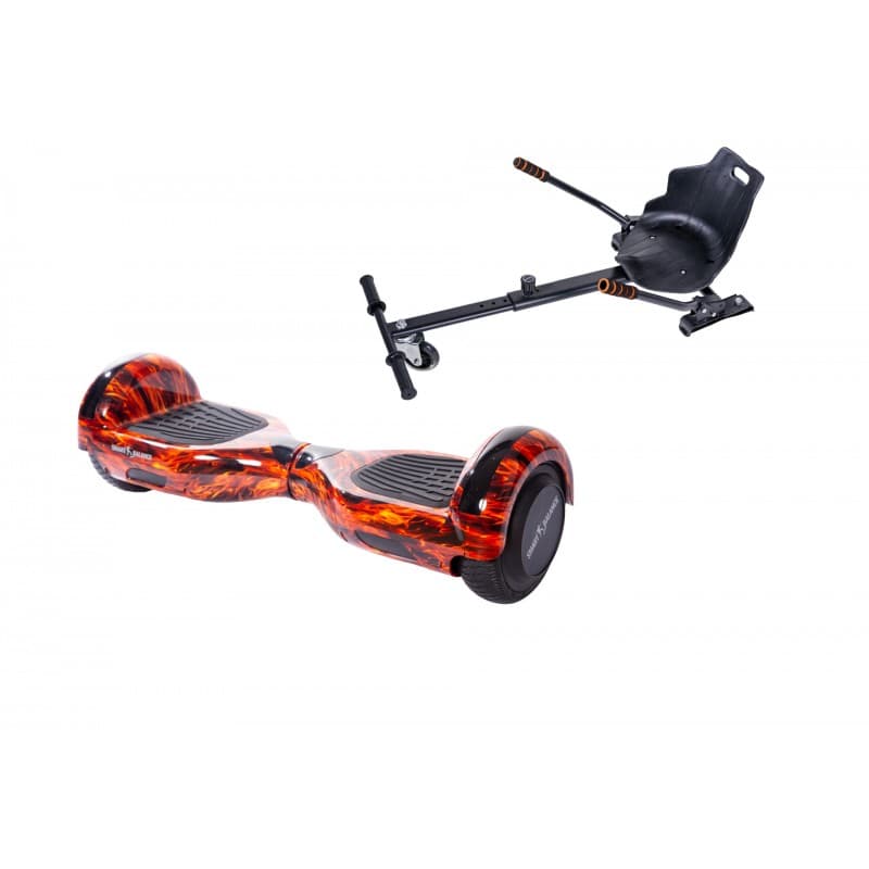 Package Smart Balance™ Hoverboard 6.5 inch, Regular Flame + Hoverseat, Motor 700 Wat, LED