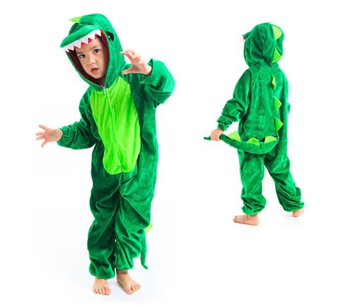 Dinosauriedräkt/ maskerad / jumpsuit/Jurassic / drake / mysdress