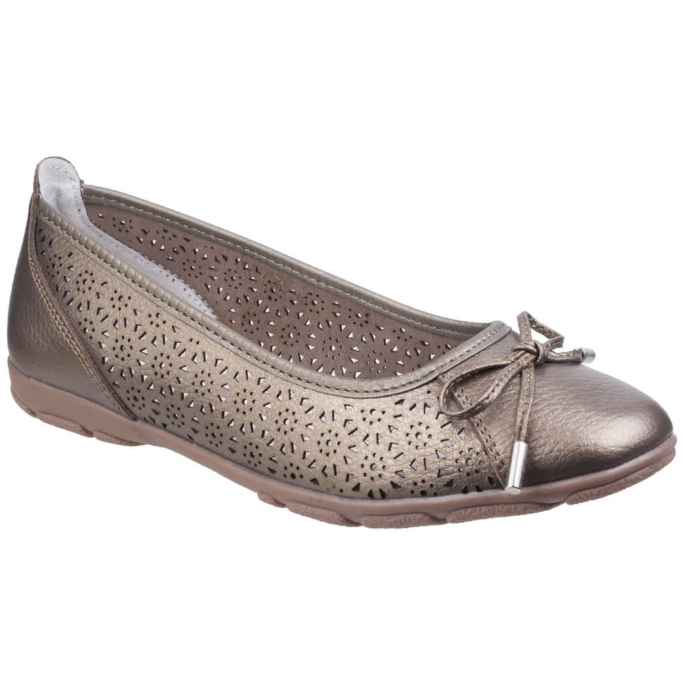 Fleet & Foster Womens/Ladies Lagune Leather Flat Ballerina Shoes
