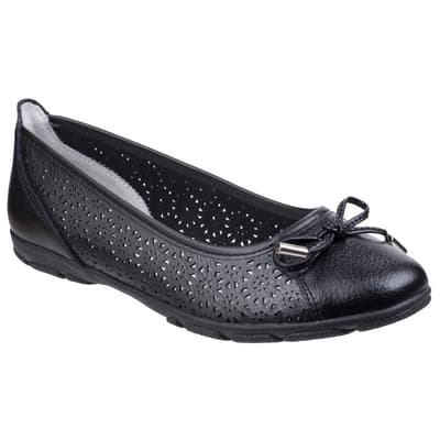 Fleet & Foster Dame/Ladies Lagune læder flade ballerina sko