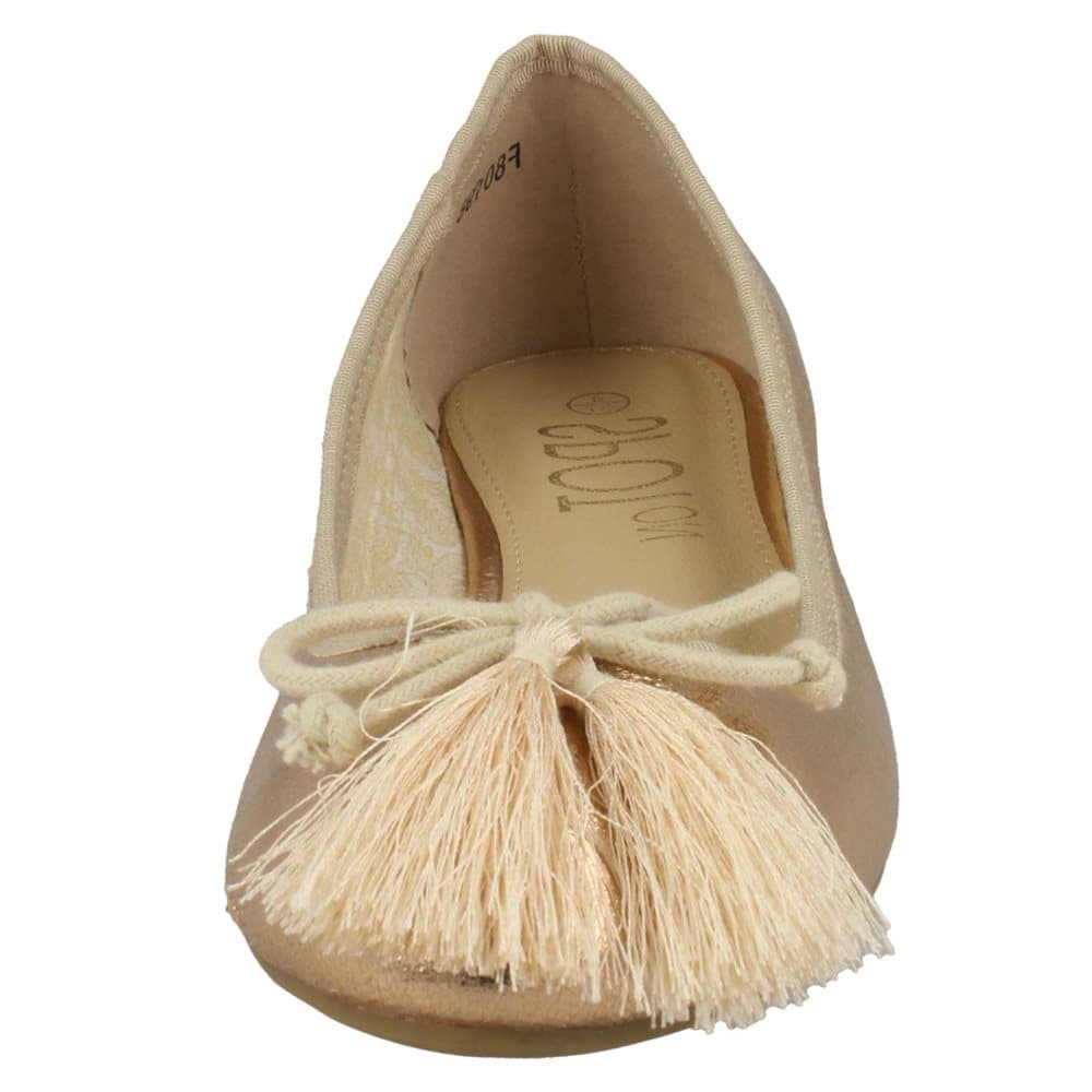 Spot On Womens/Ladies Flat Ballerinas With Tassel Bow