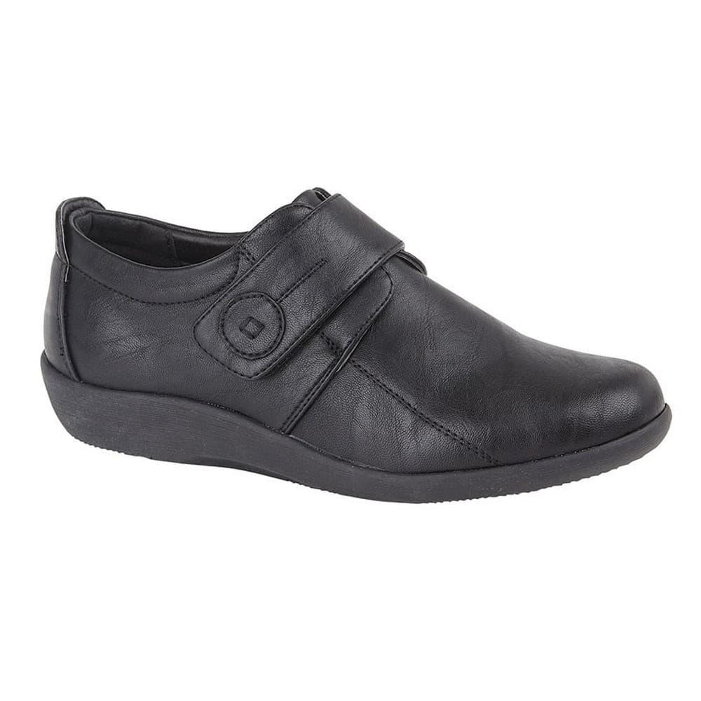 Boulevard Womens/Ladies X Wide EE Fit Touch Fastening Bar Shoe