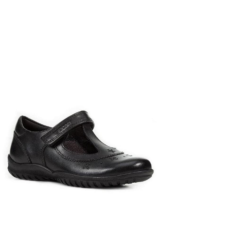 Geox J Shadow Girls C Touch Fastening Leather Shoe