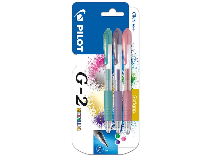 Gelpenna G-2 Metallic 3-pack Grön/Violett/Rosa Pilot