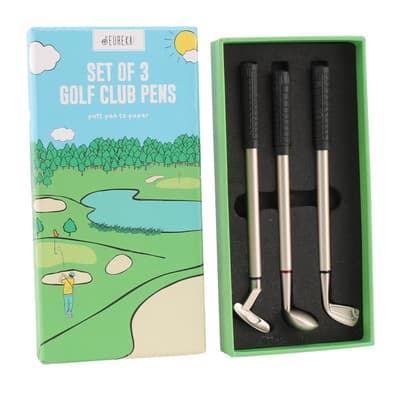 Eureka Golf Club Pens and Display Box (Set of 3)