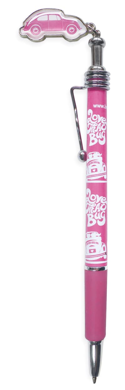 BRISA VW Collection - Volkswagen Beetle Bubbla Bitl Kuulakärkikynä viehätyksellä (Pink)