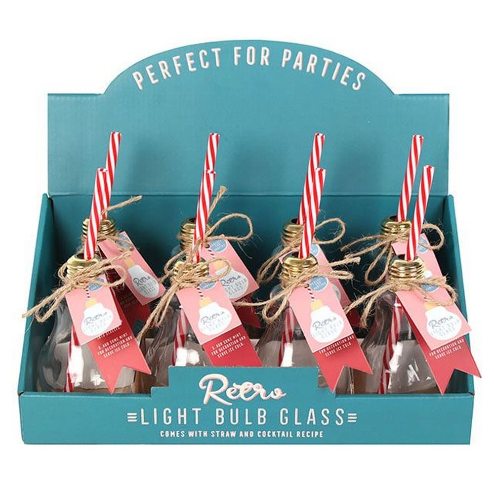 Something Different Retro Lightbulb Glasses (Set Of 8)