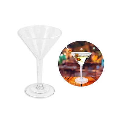 Bello Plastic Martini Cocktail Glass