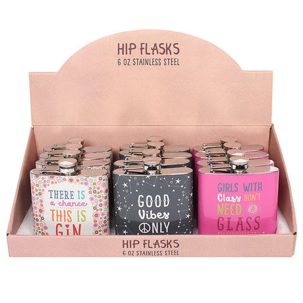 Something Different Fiesta Fun Hip Flasks In Display (Set Of 12)