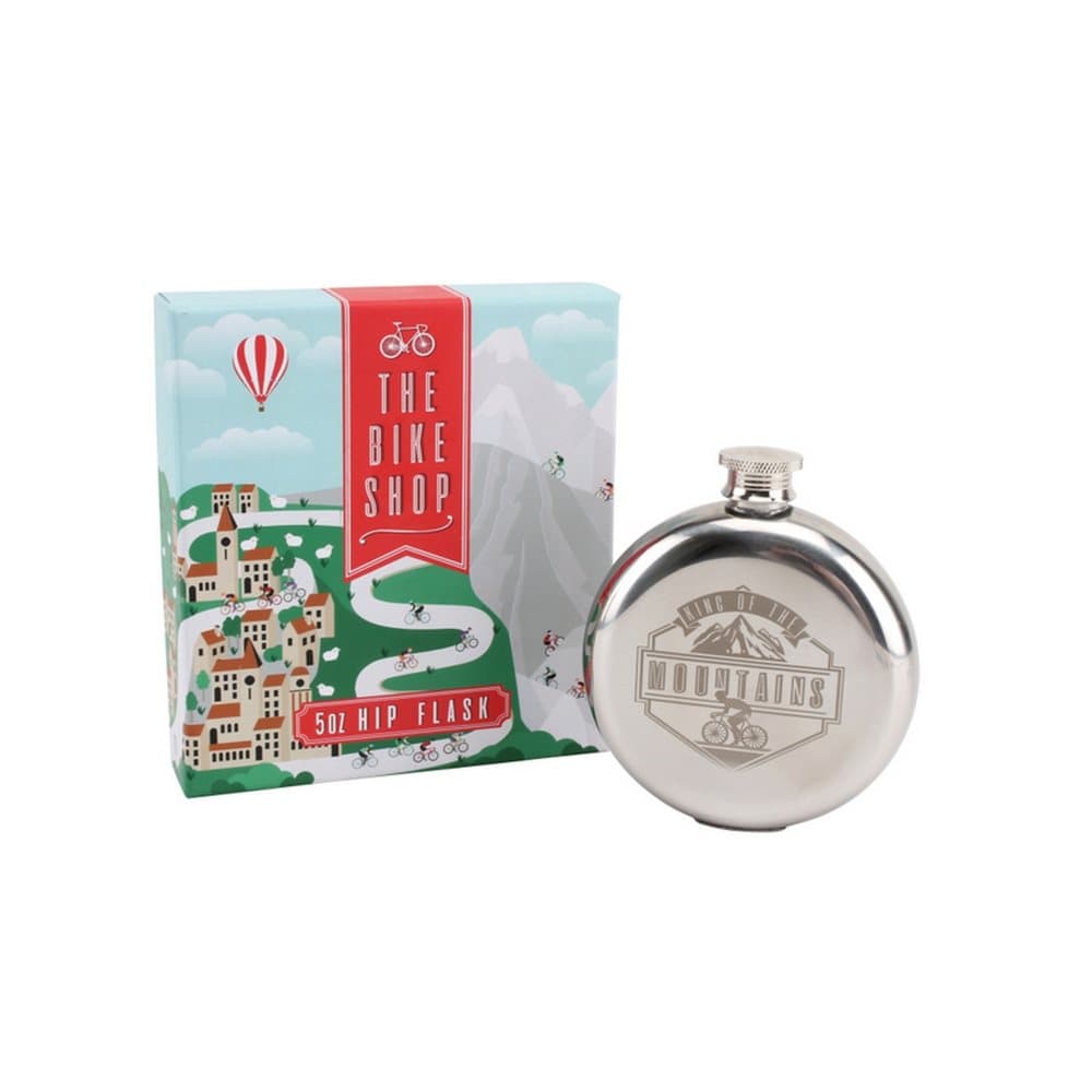 CGB Giftware The Bike Shop King Of The Mountains Hip Flask (5oz)