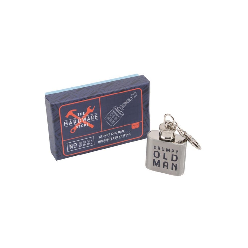 CGB Giftware The Hardware Store Grumpy Old Man Flask Keyring