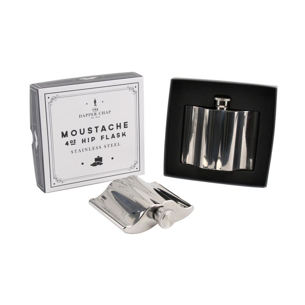 CGB Giftware Dapper Chap Moustache 4oz Hip Flask