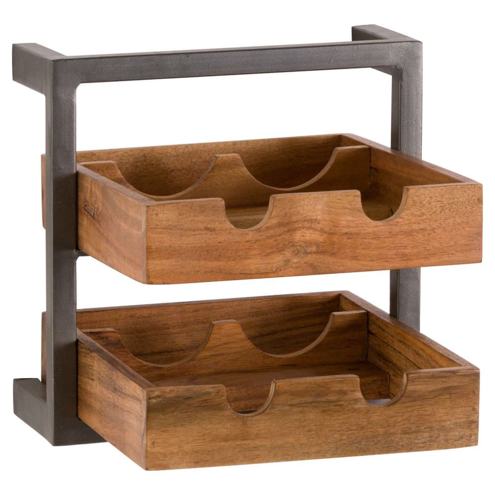 Hill Interiors Live Edge Collection 4 Bottle Wine Rack
