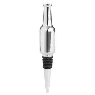 Hill Interiors Silver Nickel Bottle Detail Bottle Stopper