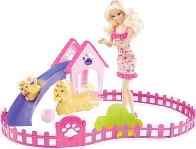 Barbie Puppy Play Park and Barbie Giftset