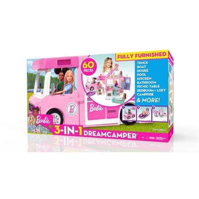 Barbie 3-i-1 DreamCamper autocamper med tilbehør