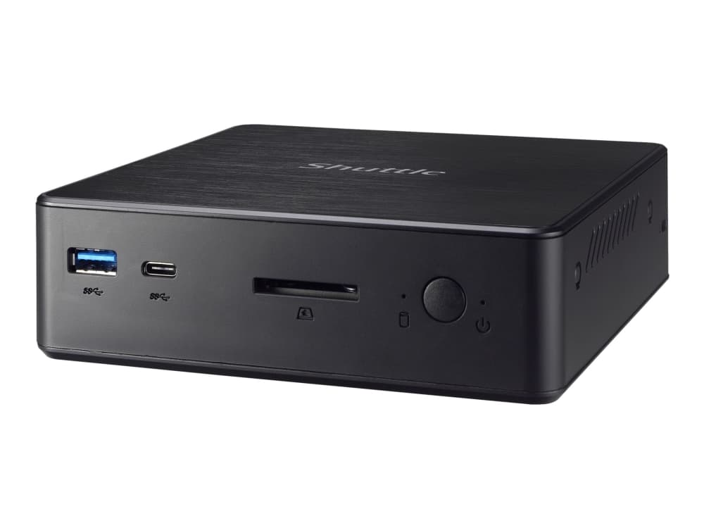 Shuttle XPC nano NC03U3 - Barebone - mini-PC - 1 x Core i3 7100U / 2.4 GHz ULV - RAM 0 GB - HD Graphics 620 - GigE - WLAN: 802.11b/g/n
