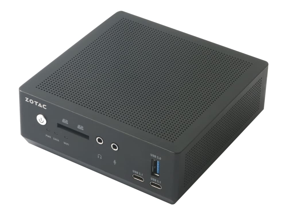ZOTAC ZBOX M Series MI620 nano - Barebone - mini-PC - 1 x Core i3 8130U / 2.2 GHz - RAM 0 GB - UHD Graphics 620 - GigE - WLAN: 802.11ac, Bluetooth 4.