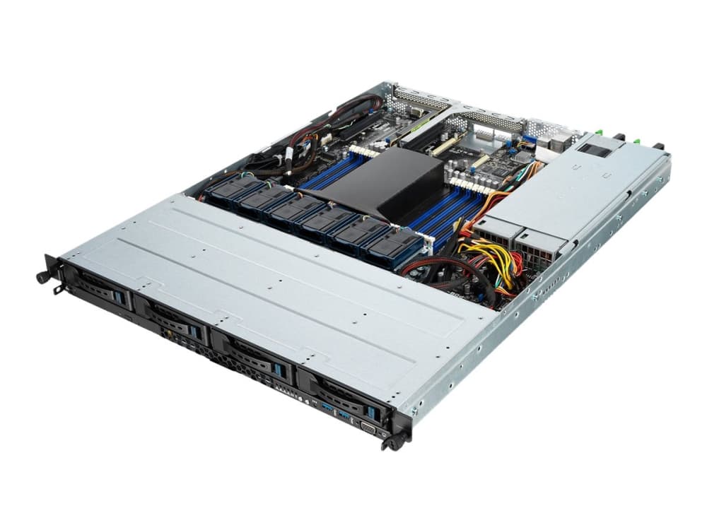 ASUS RS500A-E10-RS4 - Server - rackmonterbar - 1U - 1-veis - ingen CPU - RAM 0 GB - SATA - hot-swap 3.5" brønn(er) - uten HDD - GigE - monitor: ingen