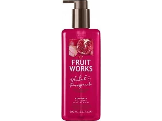 Grace Cole Fruit Works Hand Wash Rhubarb and Pomegranate liquid soap 500ml