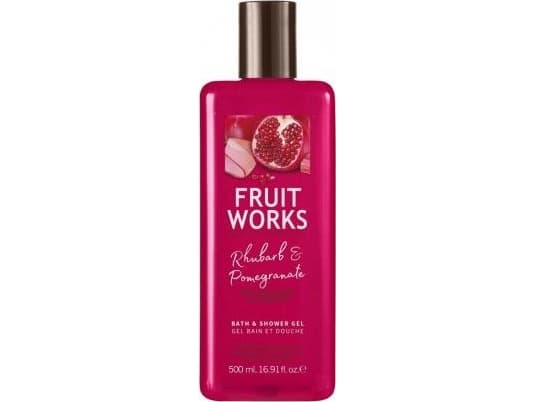 Grace Cole Fruit Works Bath & Shower Gel Rhubarb and Pomegranate 500ml