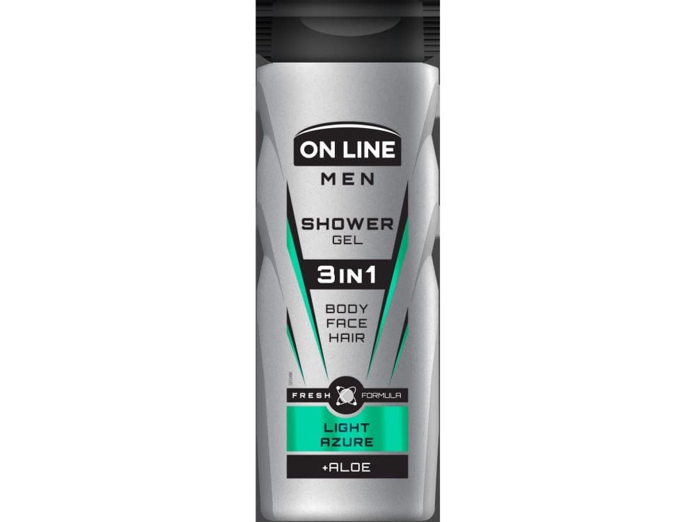 On Line Shower Gel 3in1 Men Light Azure 400ml