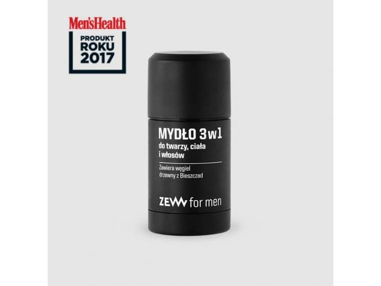 Zew for Men 3in1 soap for face, body and hair contains charcoal from the Bieszczady Mountains 85ml